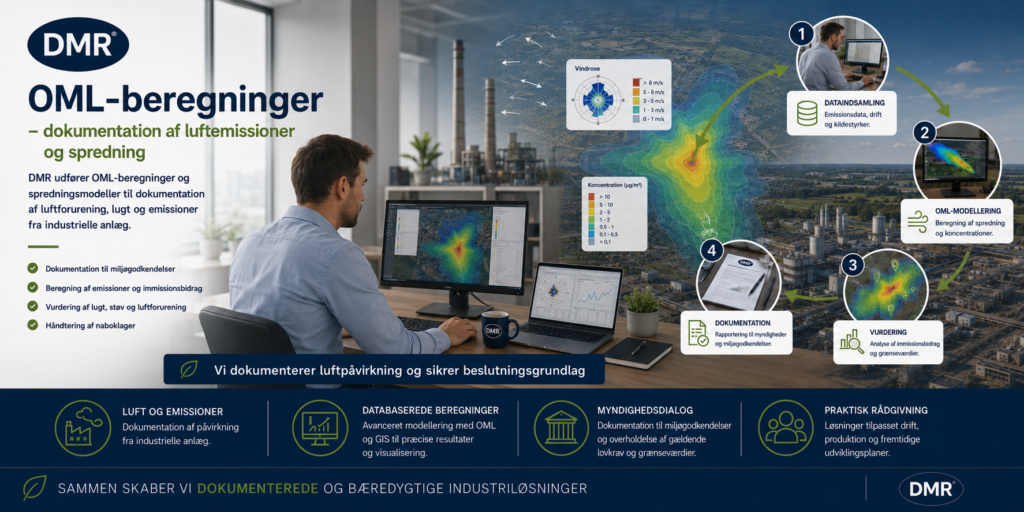 OML model bereggning - vurdering af lugt- og luftforurening